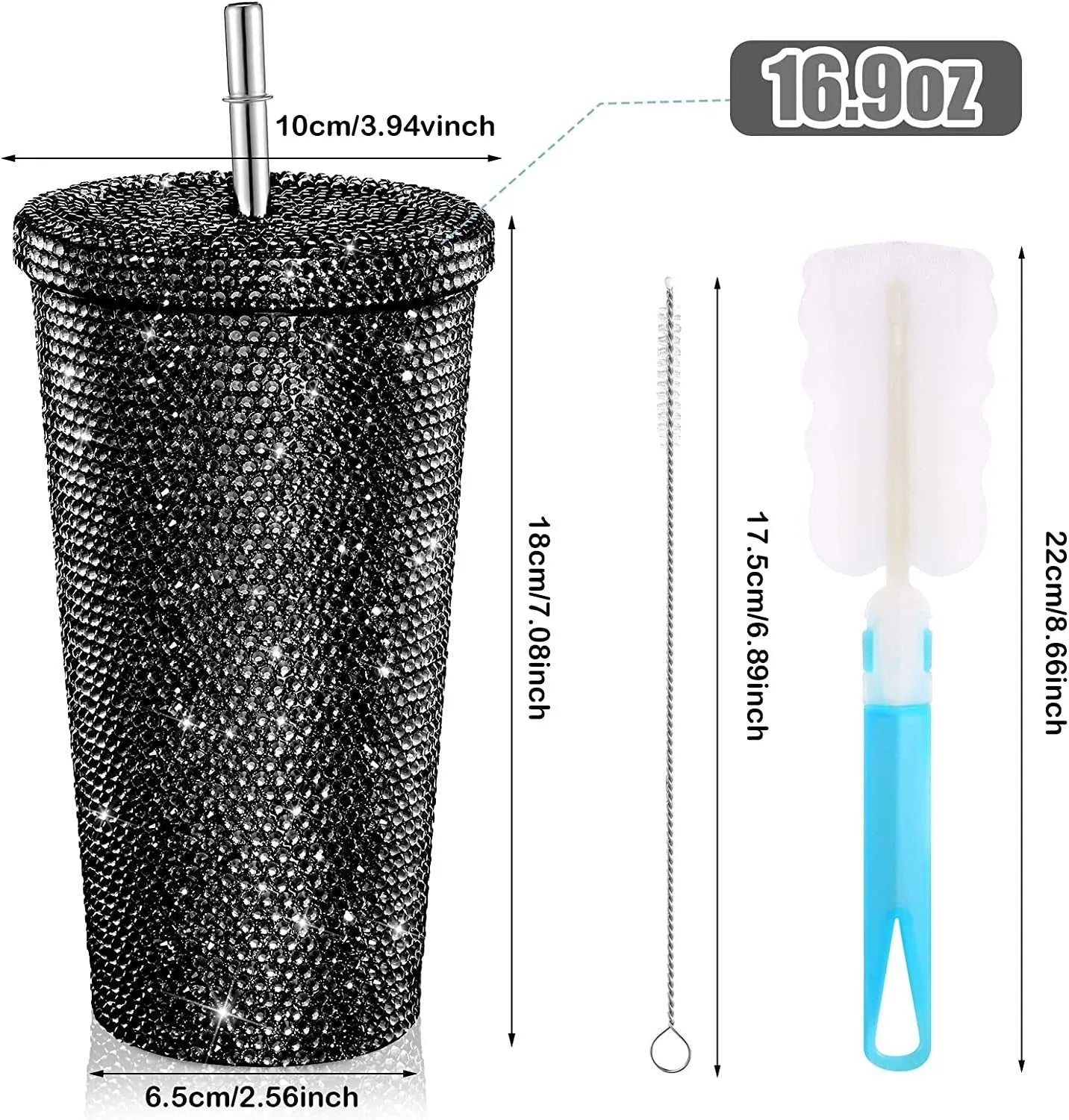 Diamond Inlaid Insulation Cup Pasted With Diamond Drink - Bellarte Enchanté Diamond Inlaid Insulation Cup Pasted With Diamond Drink